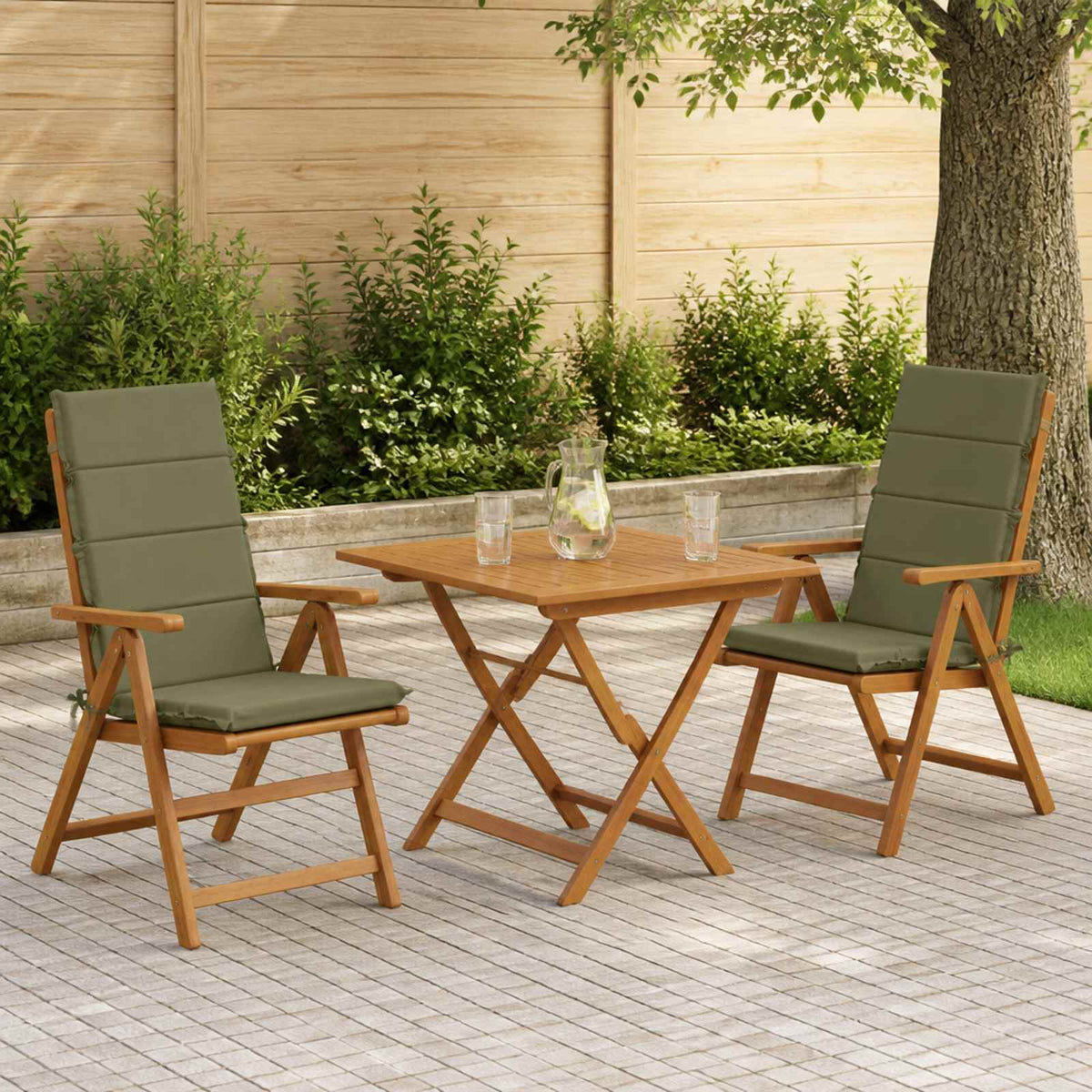 vidaXL 2-Piece High Back Bhair Cushions GEMERT 100% Polyester