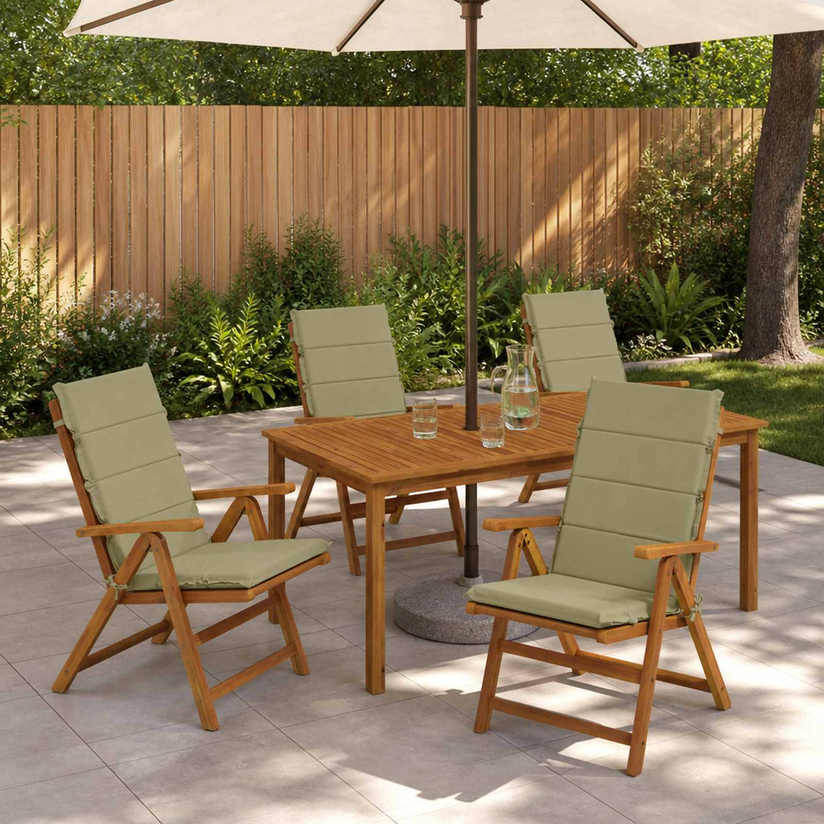 vidaXL 6-Piece High Back Bhair Cushions GEMERT 100% Polyester