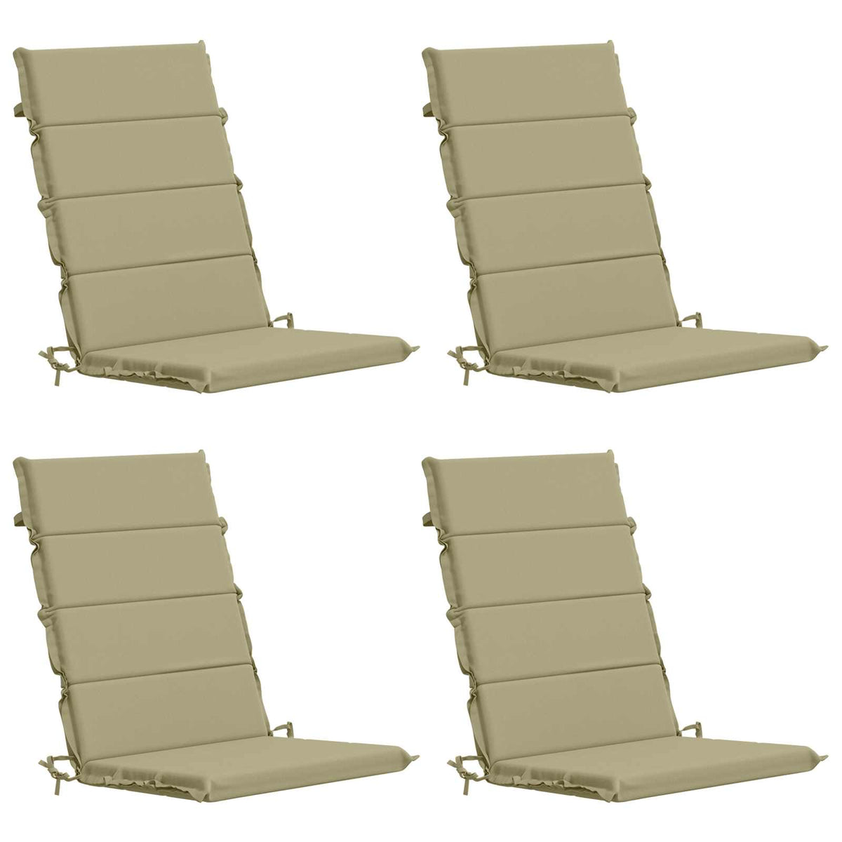 vidaXL 4-Piece High Back Bhair Cushions GEMERT 100% Polyester