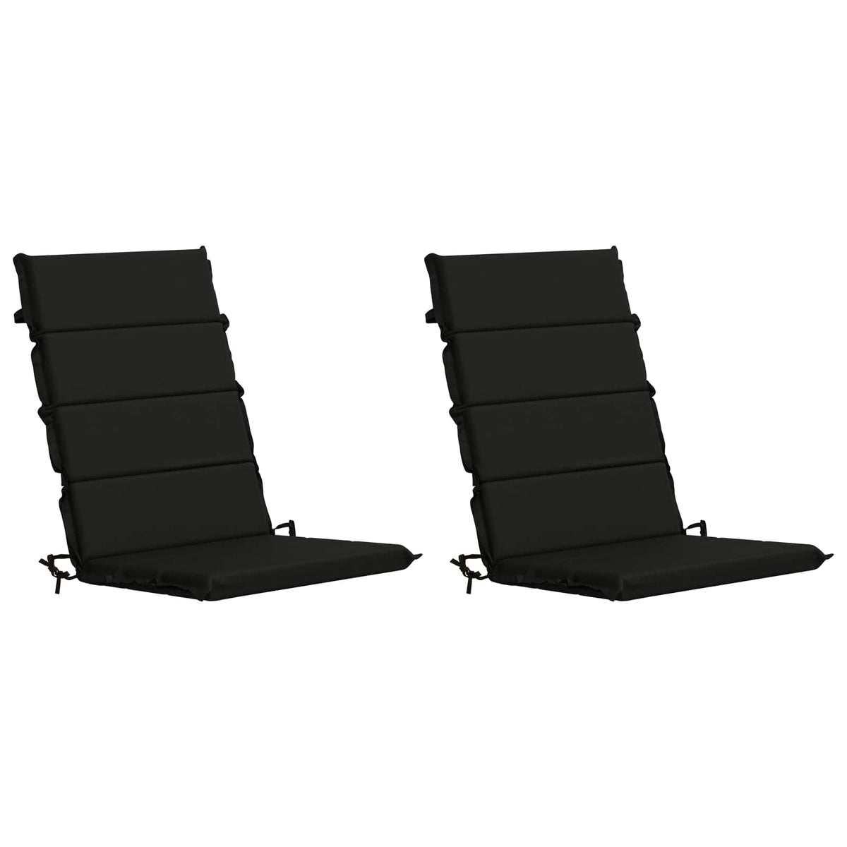 vidaXL 2-Piece High Back Bhair Cushions GEMERT 100% Polyester Black