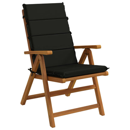 vidaXL 2-Piece High Back Bhair Cushions GEMERT 100% Polyester Black
