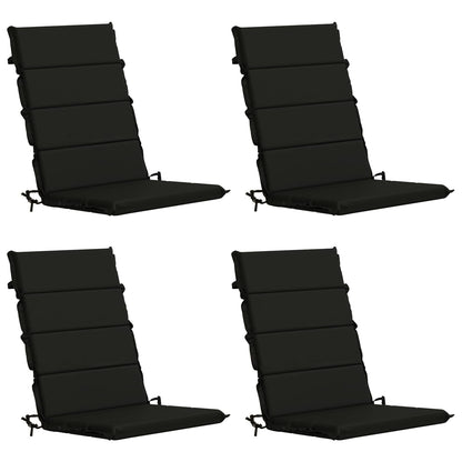 vidaXL 4-Piece High Back Bhair Cushions GEMERT 100% Polyester Black