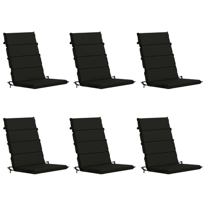 vidaXL 6-Piece High Back Bhair Cushions GEMERT 100% Polyester Black