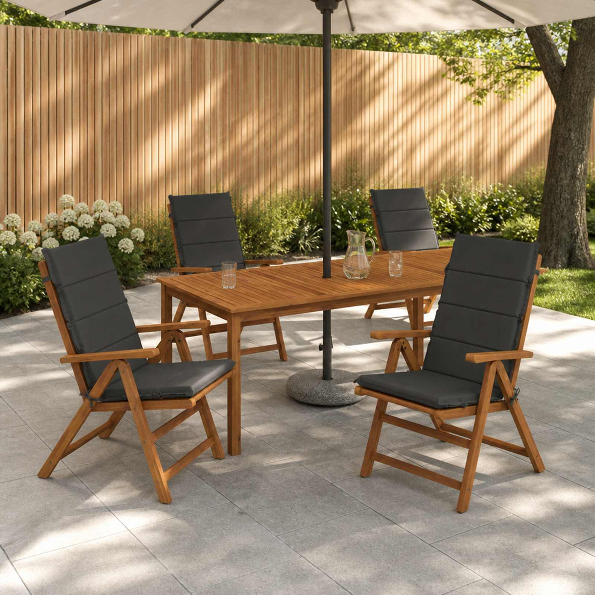 vidaXL 6-Piece High Back Bhair Cushions GEMERT 100% Polyester