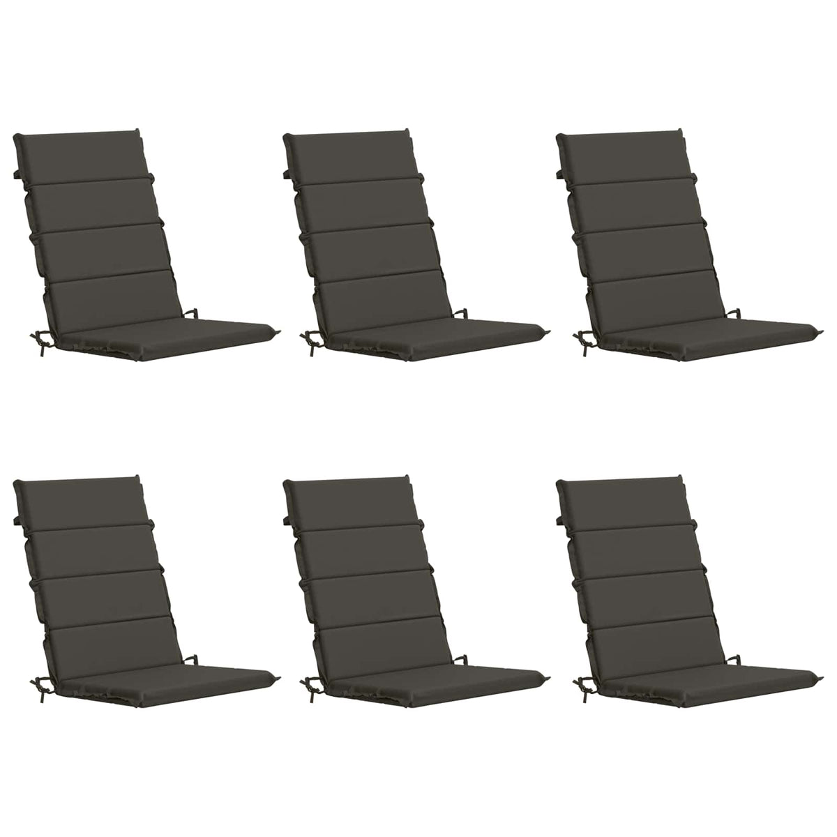 vidaXL 6-Piece High Back Bhair Cushions GEMERT 100% Polyester