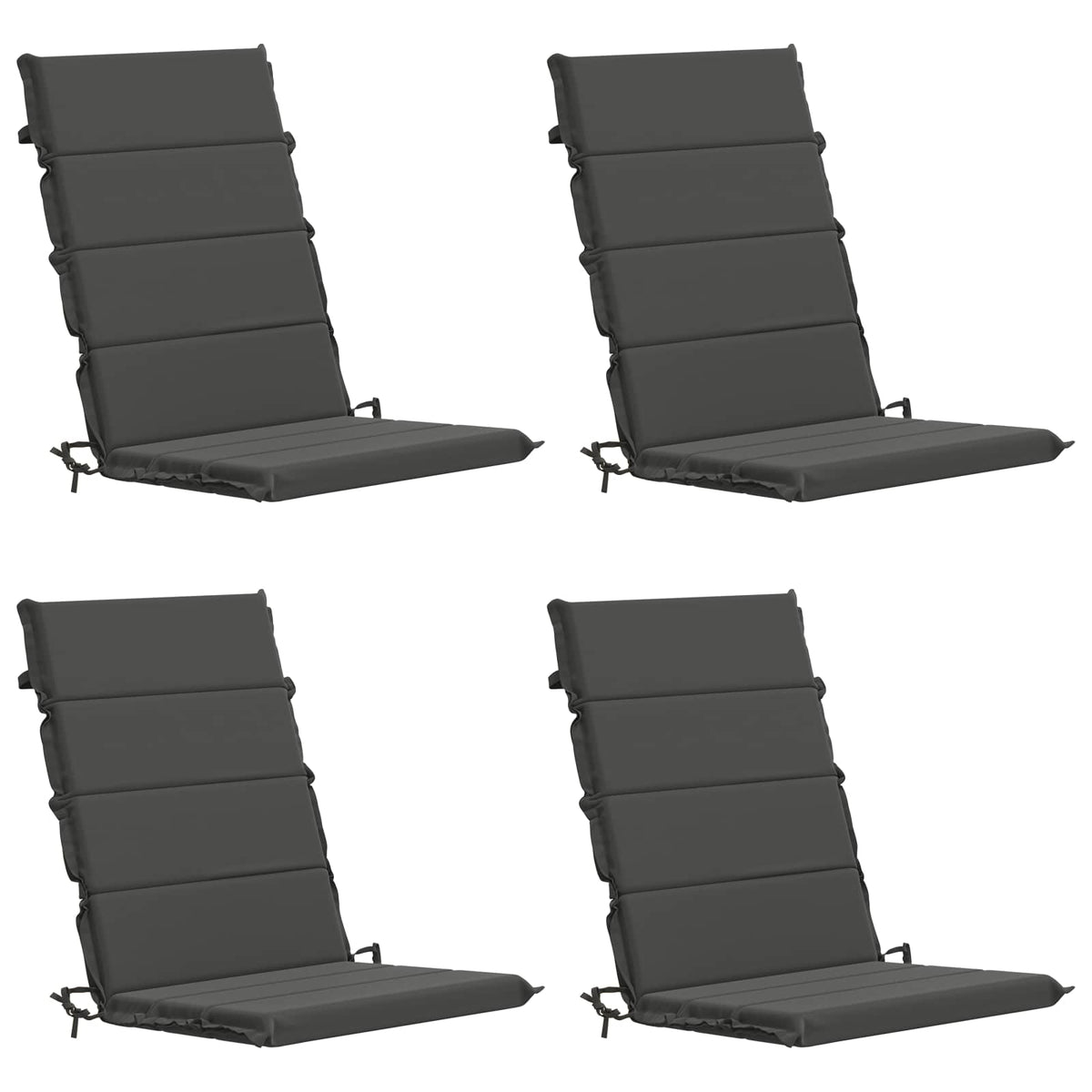 vidaXL 4-Piece High Back Bhair Cushions GEMERT 100% Polyester
