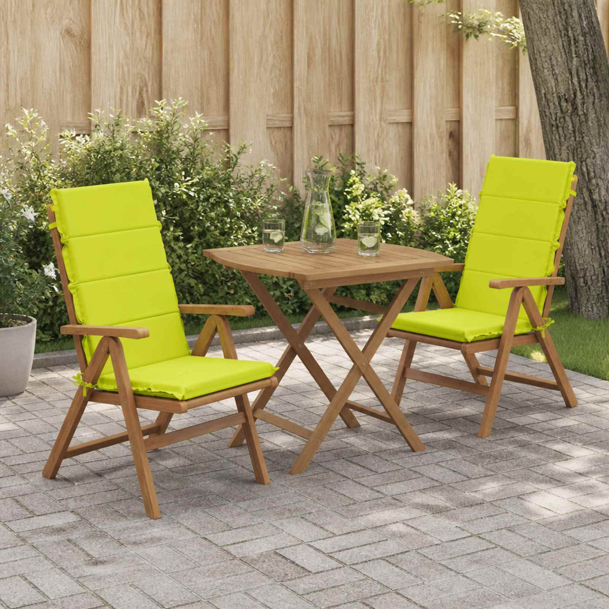 vidaXL 2-Piece High Back Bhair Cushions GEMERT 100% Polyester