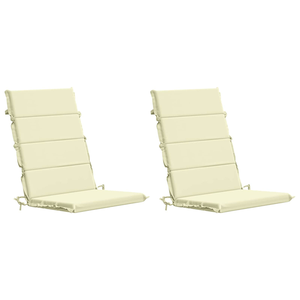 vidaXL 2-Piece High Back Bhair Cushions GEMERT 100% Polyester Cream