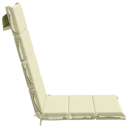 vidaXL 2-Piece High Back Bhair Cushions GEMERT 100% Polyester Cream