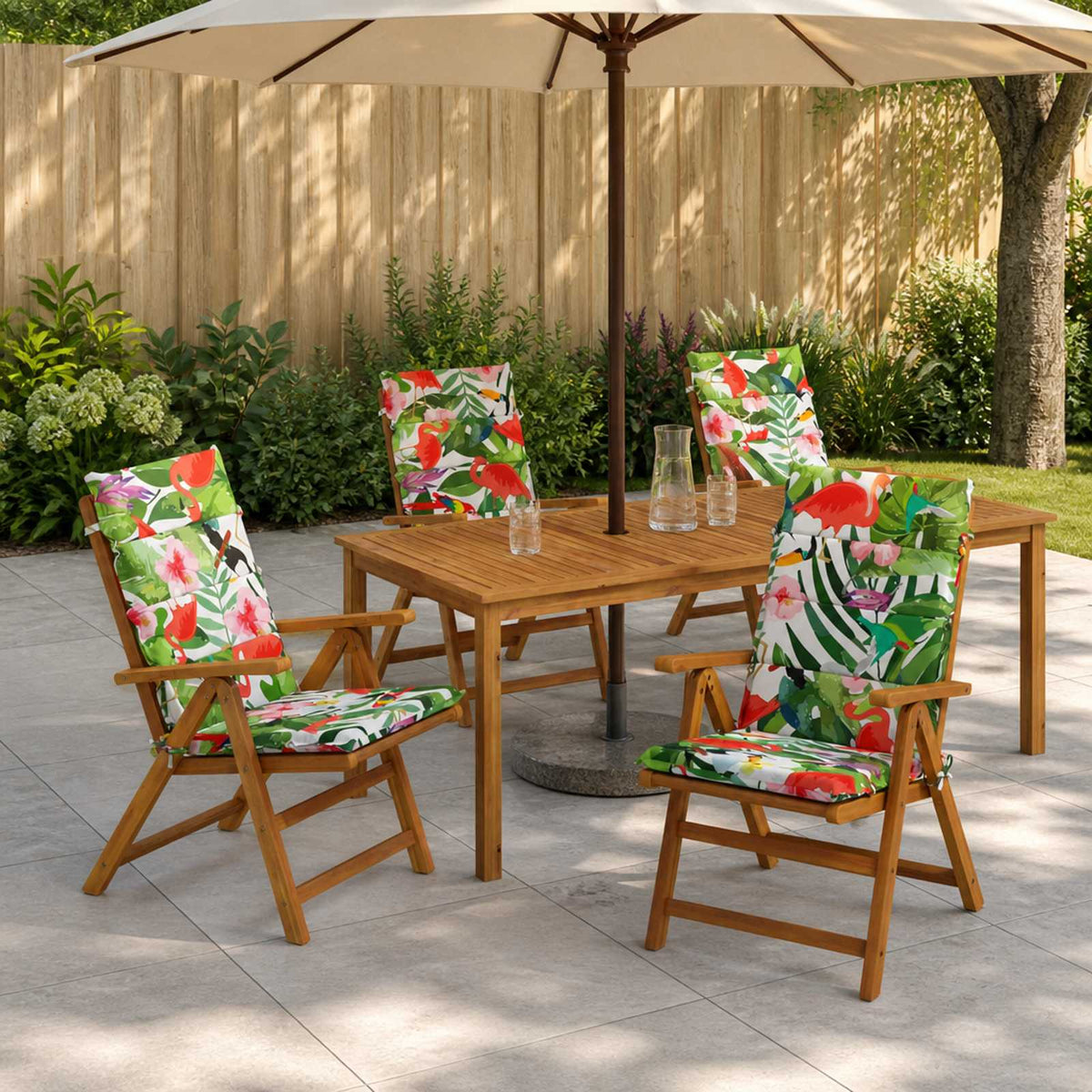 vidaXL 6-Piece High Back Bhair Cushions GEMERT 100% Polyester