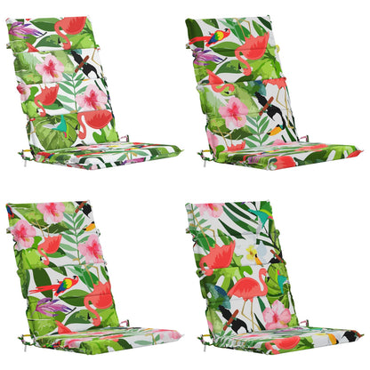 vidaXL 4-Piece High Back Bhair Cushions GEMERT 100% Polyester