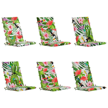 vidaXL 6-Piece High Back Bhair Cushions GEMERT 100% Polyester