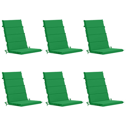 vidaXL 6-Piece High Back Bhair Cushions GEMERT 100% Polyester Green