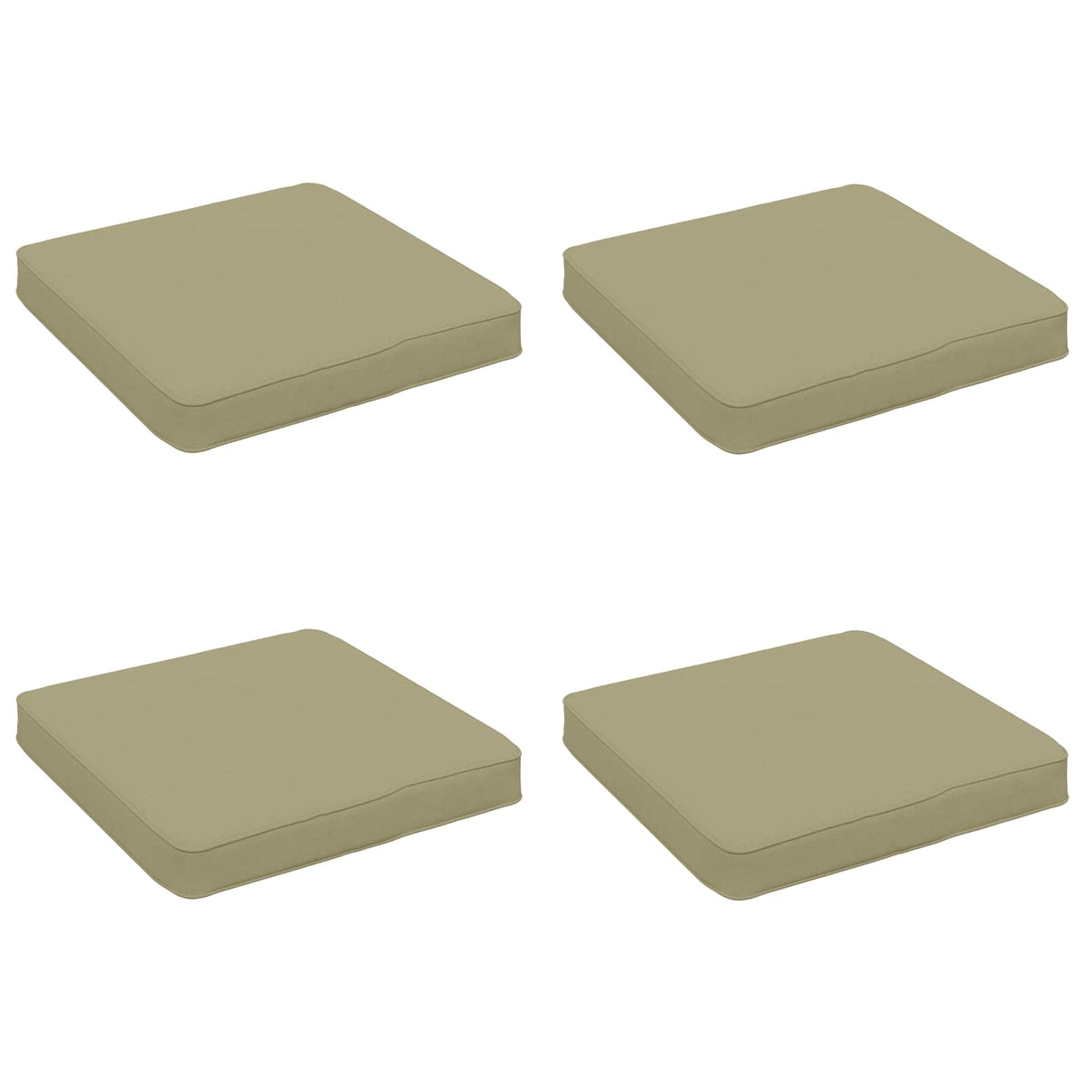 vidaXL 4-Piece Seat Cushions VUGHT 4 pcs 100% Polyester Light Green