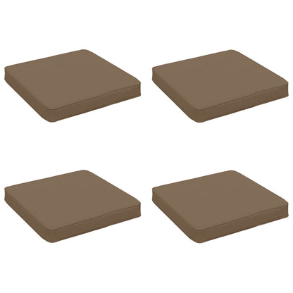 vidaXL 4-Piece Seat Cushions VUGHT 4 pcs 100% Polyester Taupe