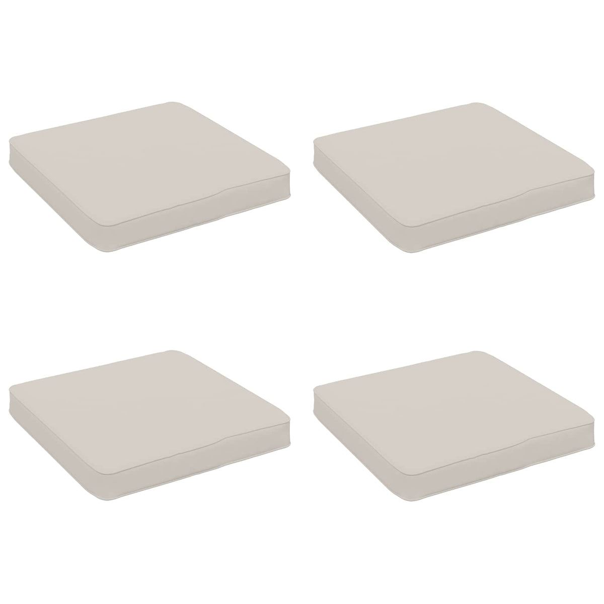 vidaXL 4-Piece Seat Cushions VUGHT 4 pcs 100% Polyester White