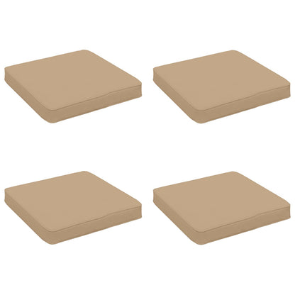 vidaXL 4-Piece Seat Cushions VUGHT 4 pcs 100% Polyester Sand