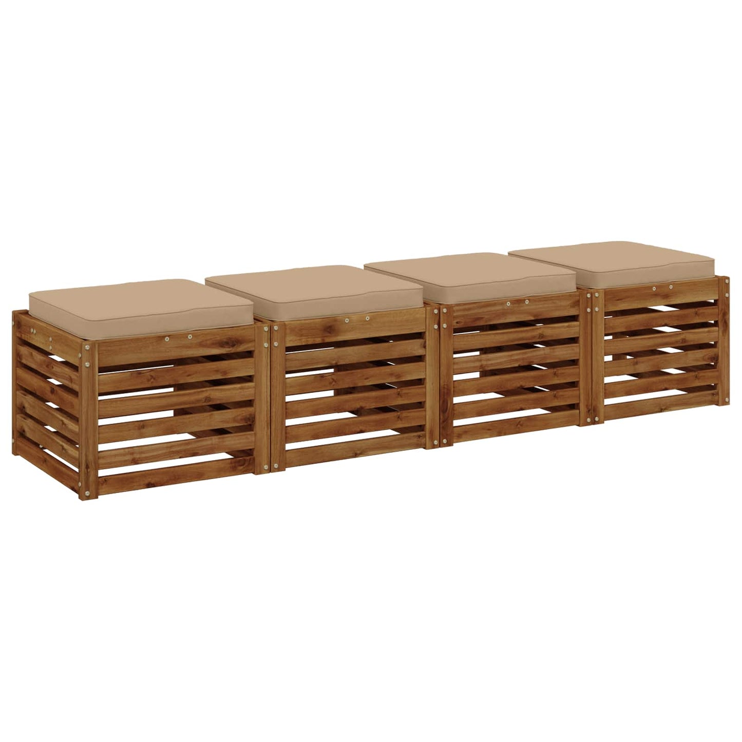 vidaXL 4-Piece Seat Cushions VUGHT 4 pcs 100% Polyester Sand