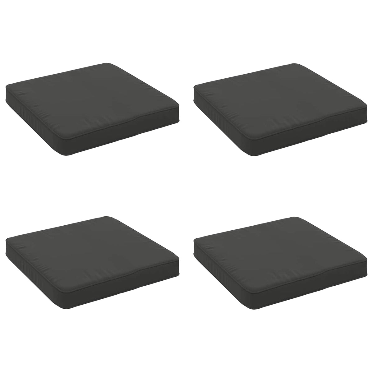 vidaXL 4-Piece Seat Cushions VUGHT 4 pcs 100% Polyester Anthracite