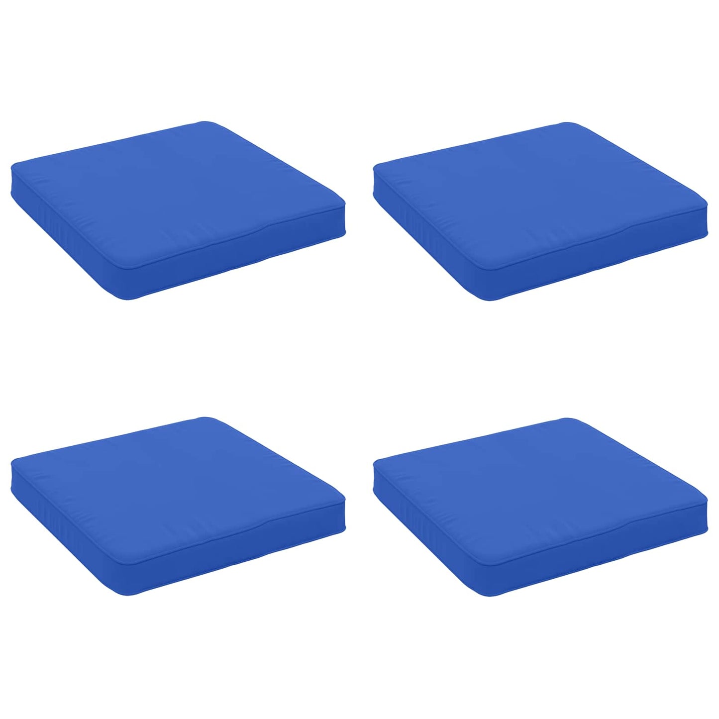 vidaXL 4-Piece Seat Cushions VUGHT 4 pcs 100% Polyester Royal Blue