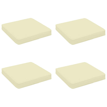 vidaXL 4-Piece Seat Cushions VUGHT 4 pcs 100% Polyester Cream