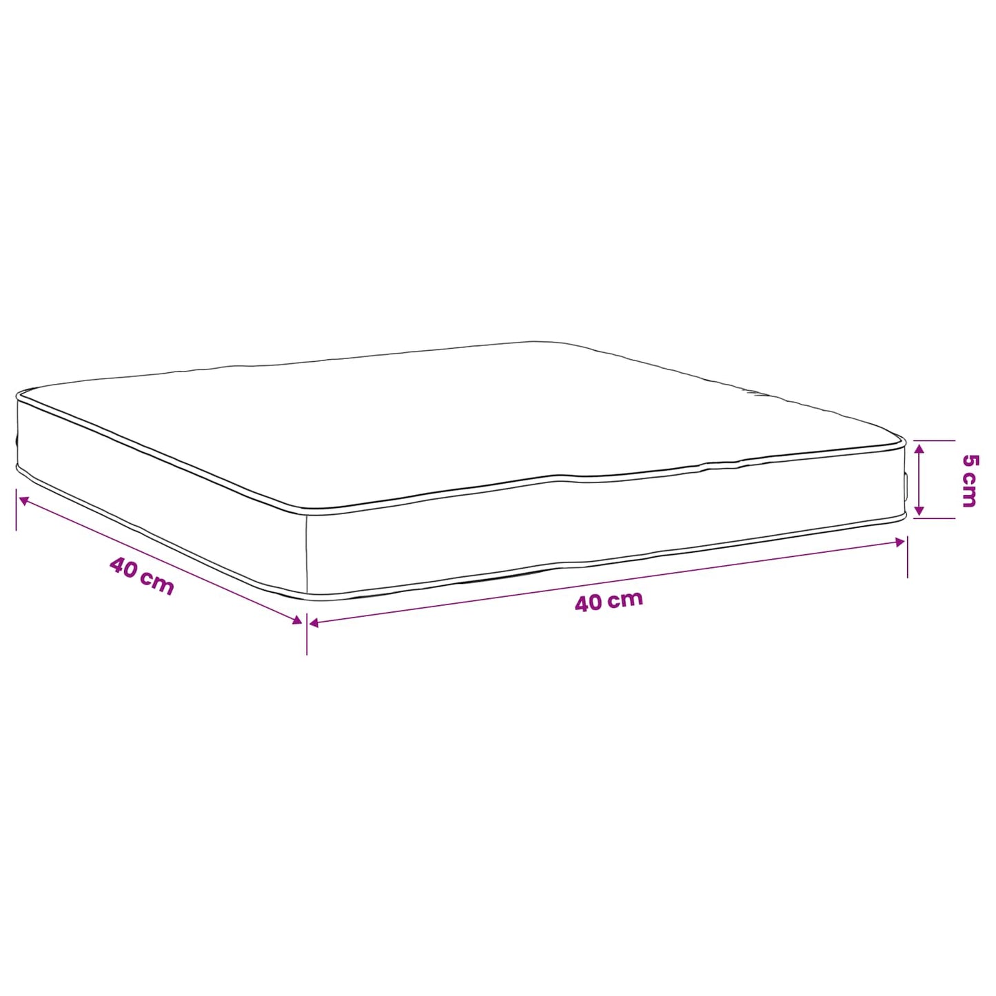 vidaXL 4-Piece Seat Cushions VUGHT 4 pcs 100% Polyester Cream