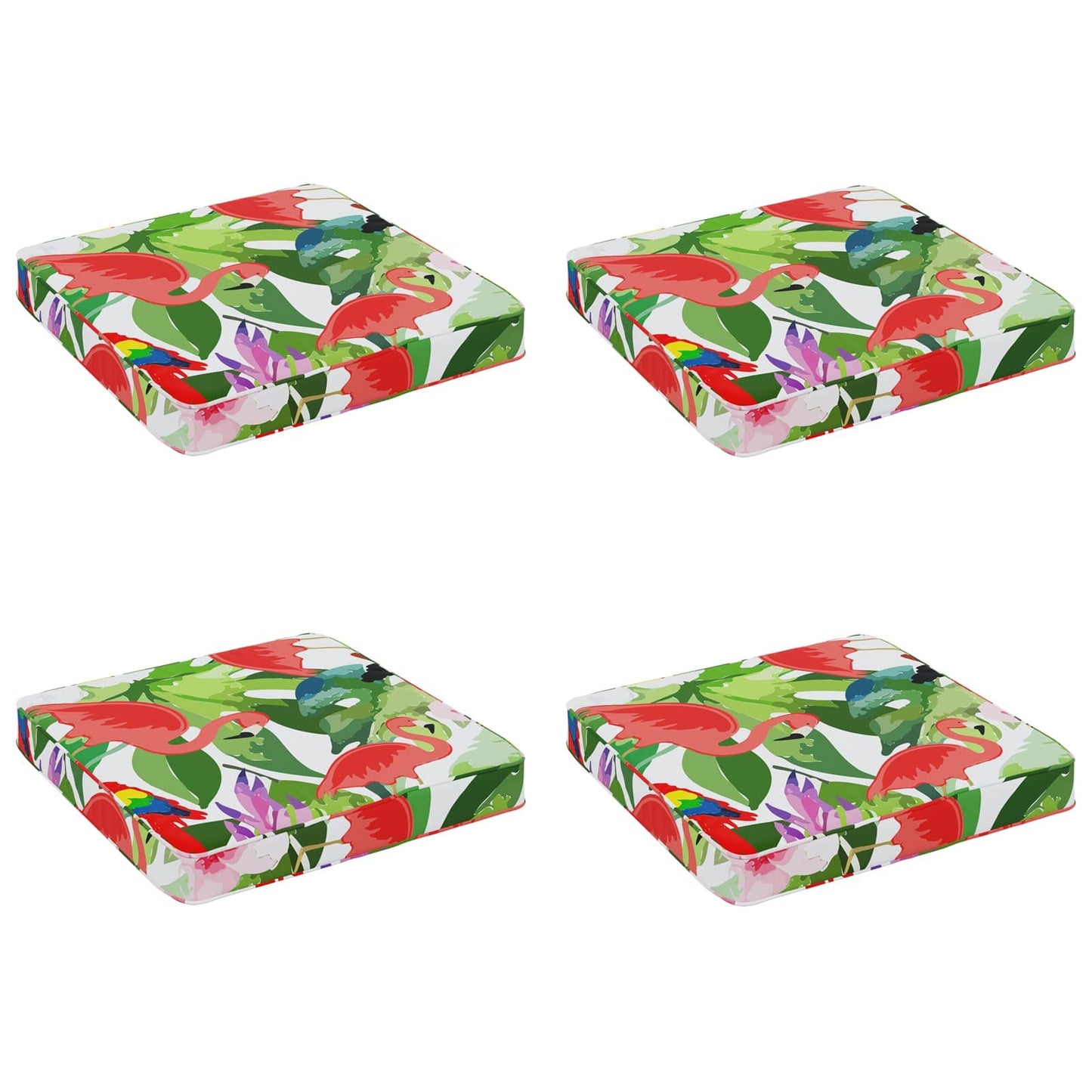vidaXL 4-Piece Seat Cushions VUGHT 4 pcs 100% Polyester Multicolour