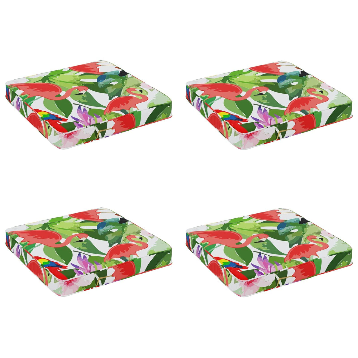 vidaXL 4-Piece Seat Cushions VUGHT 4 pcs 100% Polyester Multicolour