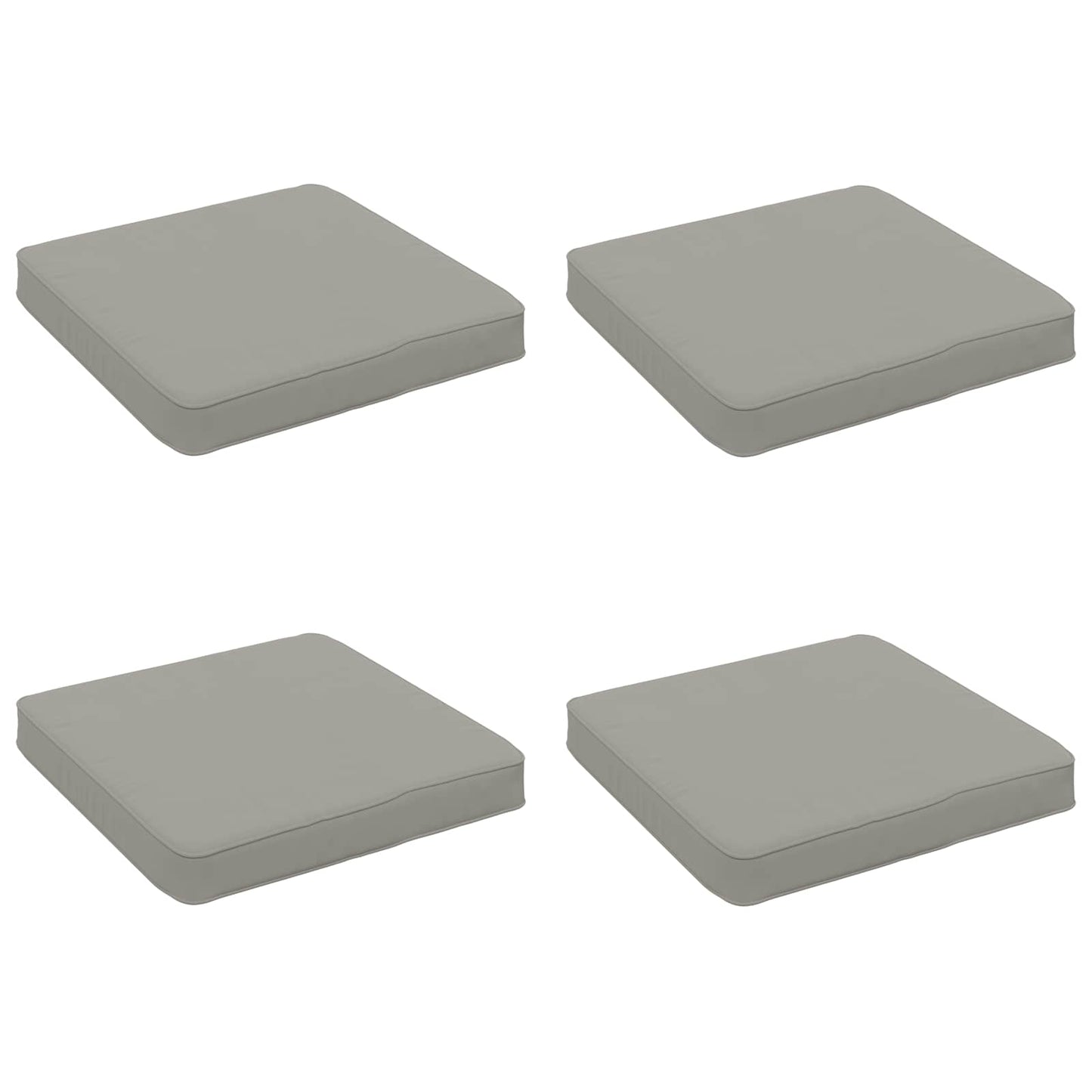 vidaXL 4-Piece Seat Cushions VUGHT 4 pcs 100% Polyester Grey