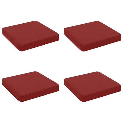 vidaXL 4-Piece Seat Cushions VUGHT 4 pcs 100% Polyester Wine Red