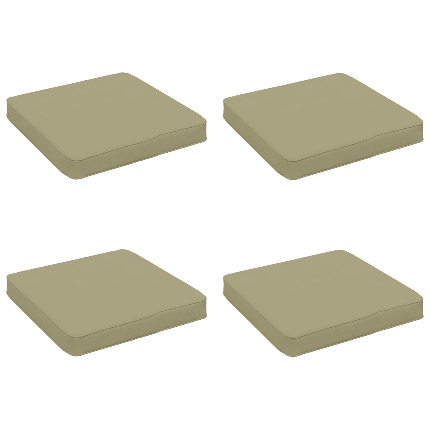 vidaXL 4-Piece Seat Cushions VUGHT 4 pcs 100% Polyester Light Green