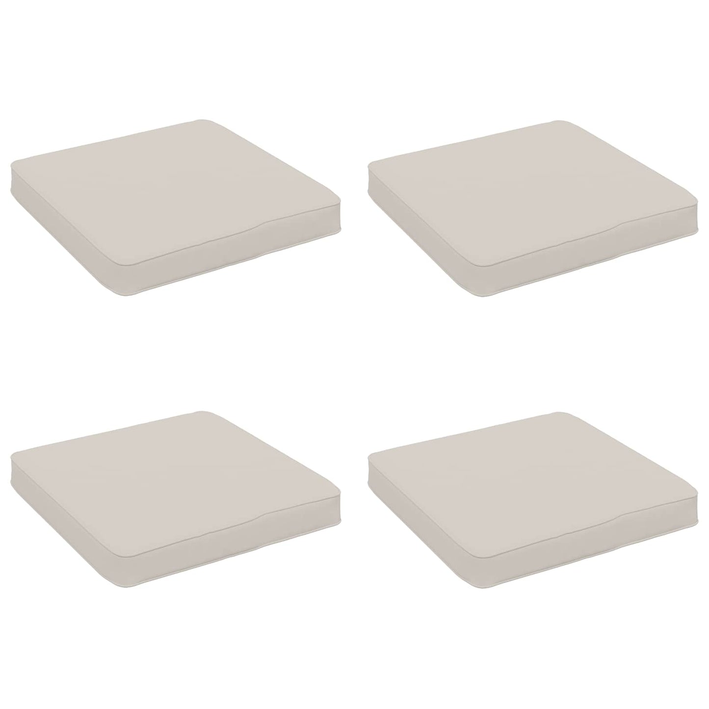 vidaXL 4-Piece Seat Cushions VUGHT 4 pcs 100% Polyester White