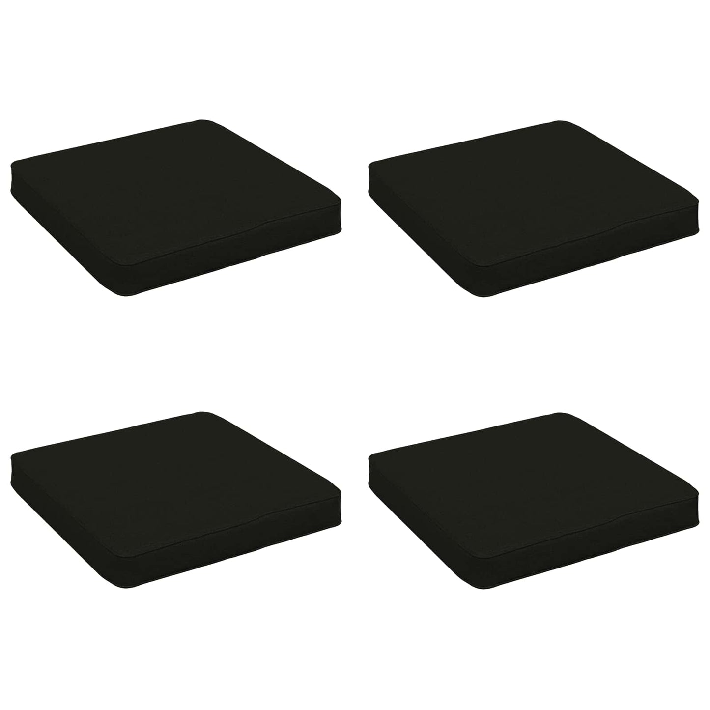 vidaXL 4-Piece Seat Cushions VUGHT 4 pcs 100% Polyester Black