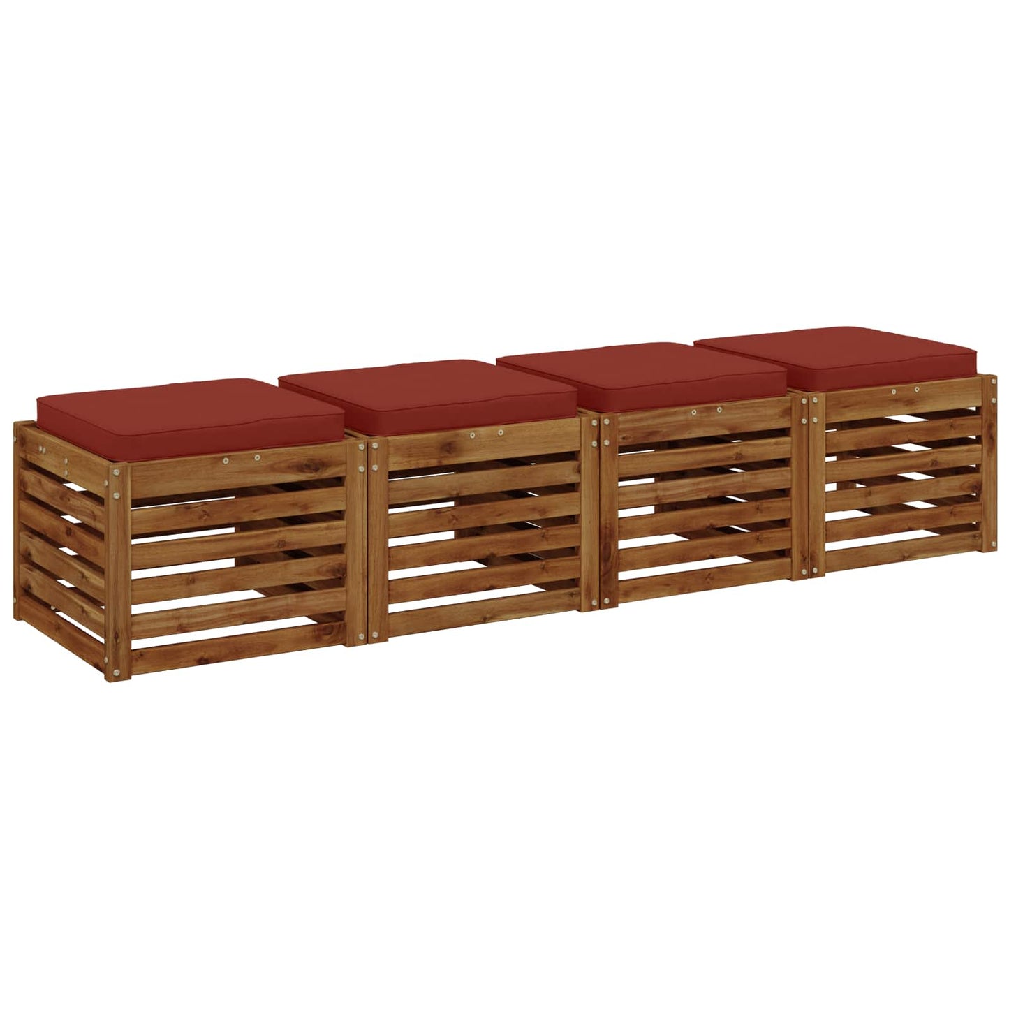 vidaXL 4-Piece Seat Cushions VUGHT 4 pcs 100% Polyester Red