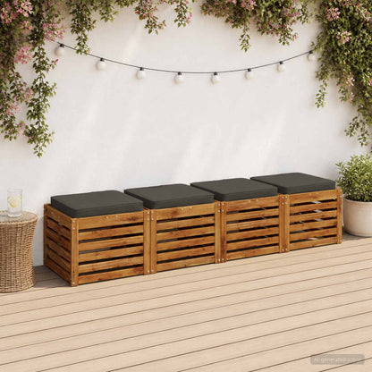 vidaXL 4-Piece Seat Cushions VUGHT 4 pcs 100% Polyester Anthracite