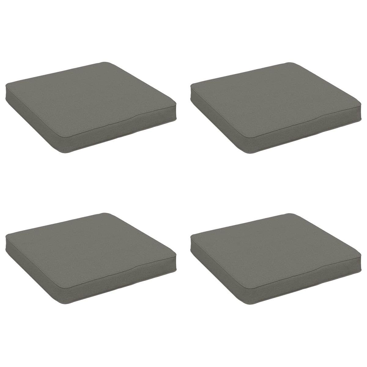 vidaXL 4-Piece Seat Cushions VUGHT 4 pcs 100% Polyester Grey