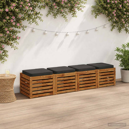 vidaXL 4-Piece Seat Cushions VUGHT 4 pcs 100% Polyester Anthracite
