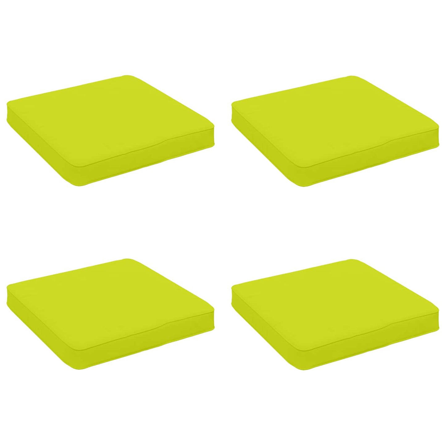 vidaXL 4-Piece Seat Cushions VUGHT 4 pcs 100% Polyester Bright Green
