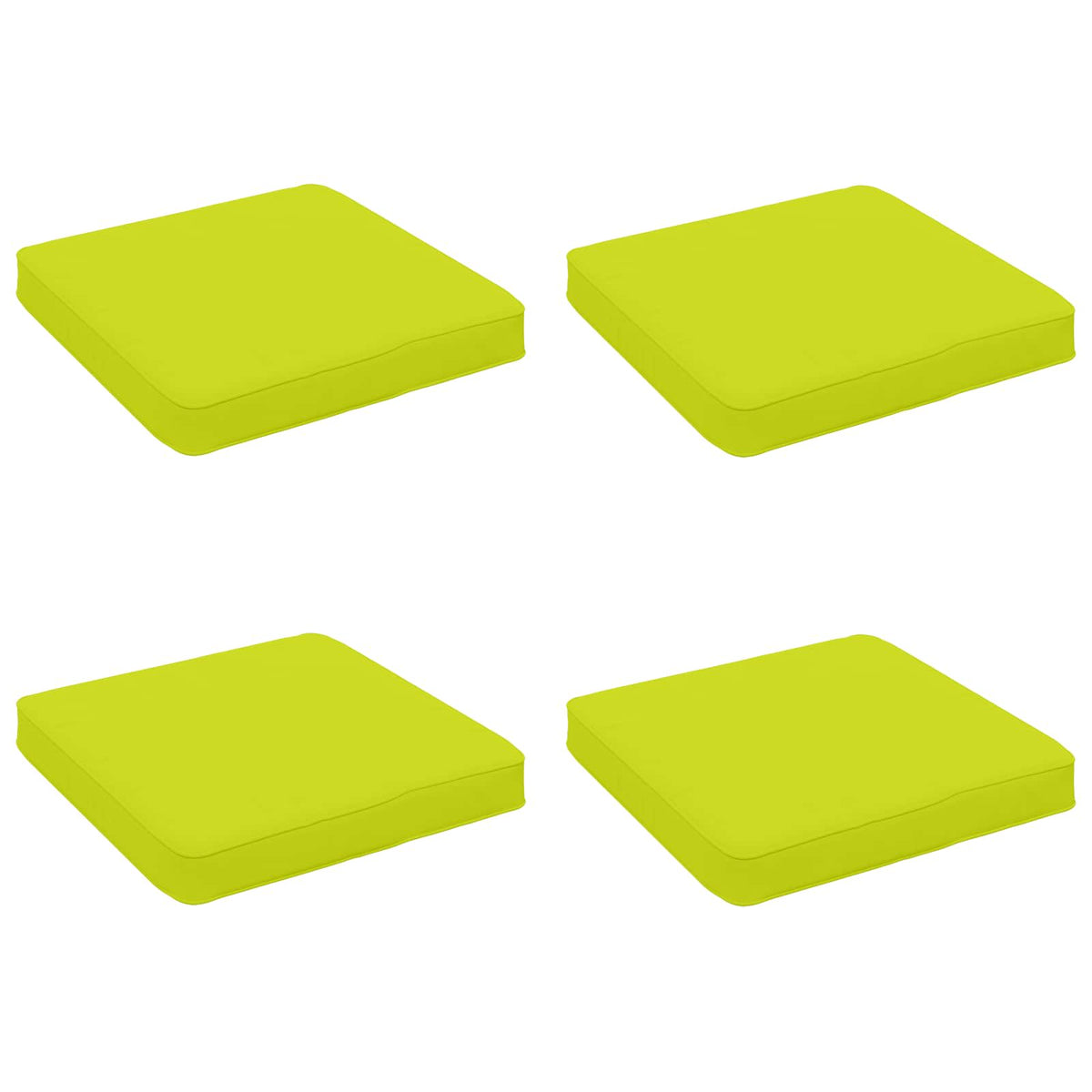 vidaXL 4-Piece Seat Cushions VUGHT 4 pcs 100% Polyester Bright Green