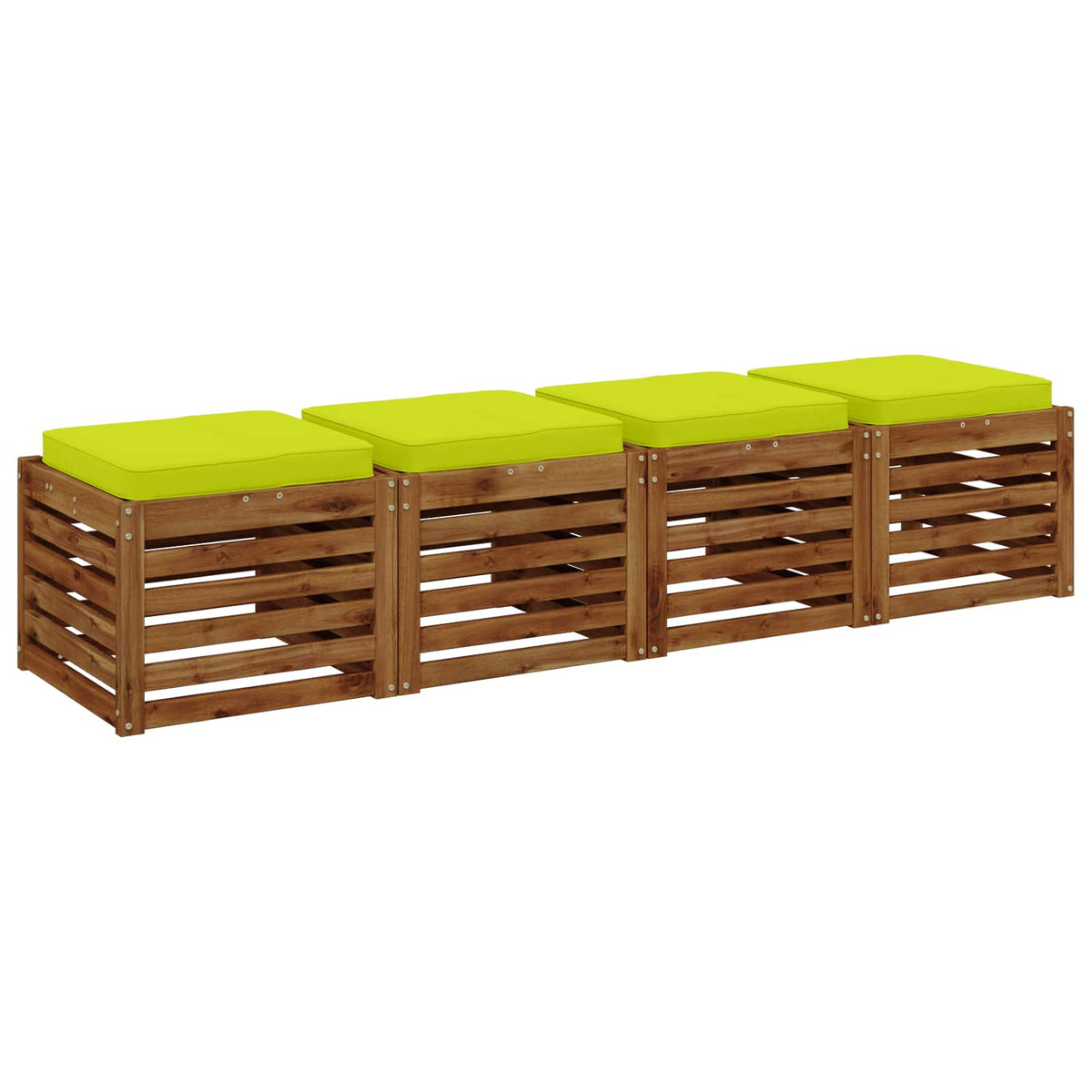 vidaXL 4-Piece Seat Cushions VUGHT 4 pcs 100% Polyester Bright Green
