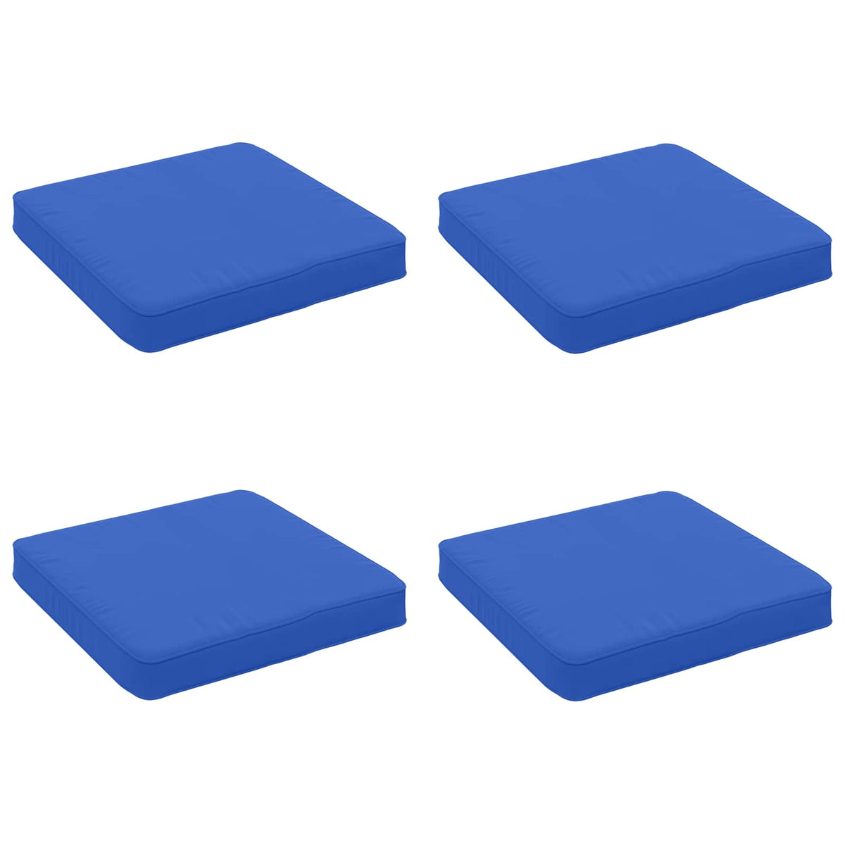 vidaXL 4-Piece Seat Cushions VUGHT 4 pcs 100% Polyester Royal Blue