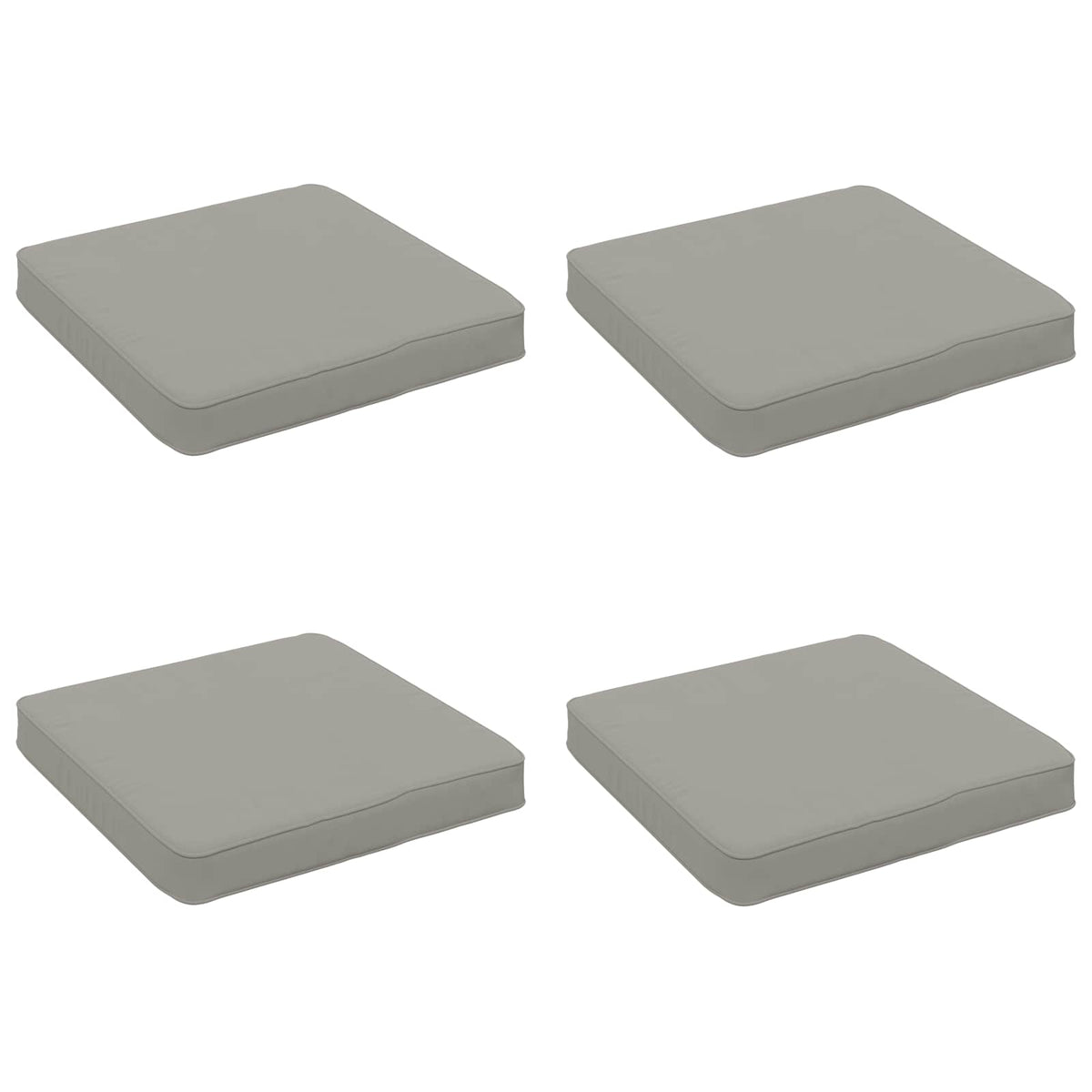 vidaXL 4-Piece Seat Cushions VUGHT 4 pcs 100% Polyester Grey