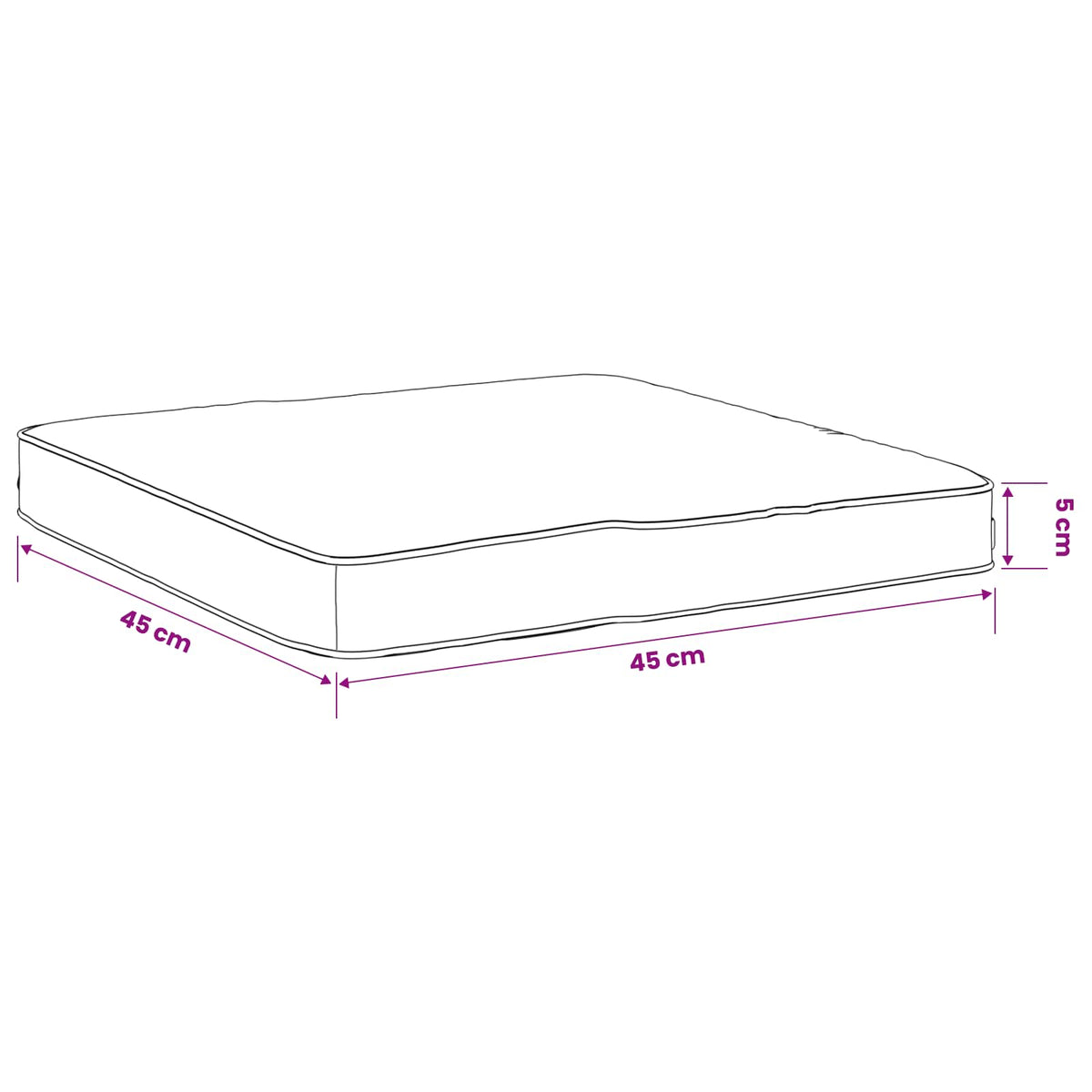 vidaXL 4-Piece Seat Cushions VUGHT 4 pcs 100% Polyester Grey