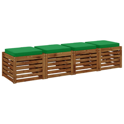 vidaXL 4-Piece Seat Cushions VUGHT 4 pcs 100% Polyester Green