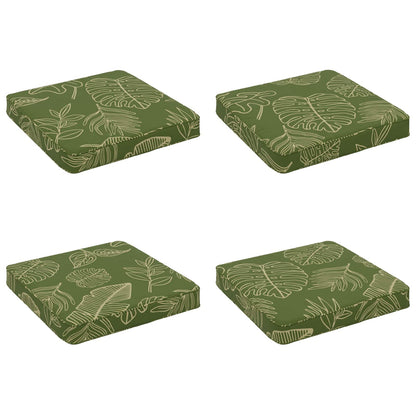 vidaXL 4-Piece Seat Cushions VUGHT 4 pcs 100% Polyester Leaf Design