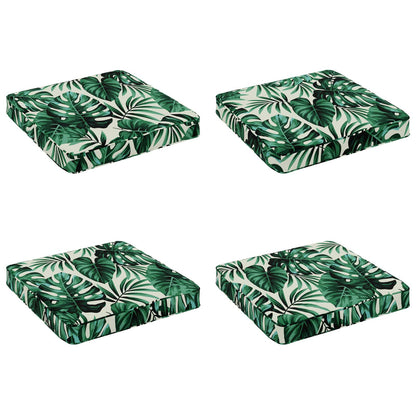 vidaXL 4-Piece Seat Cushions VUGHT 4 pcs 100% Polyester Leaf Pattern