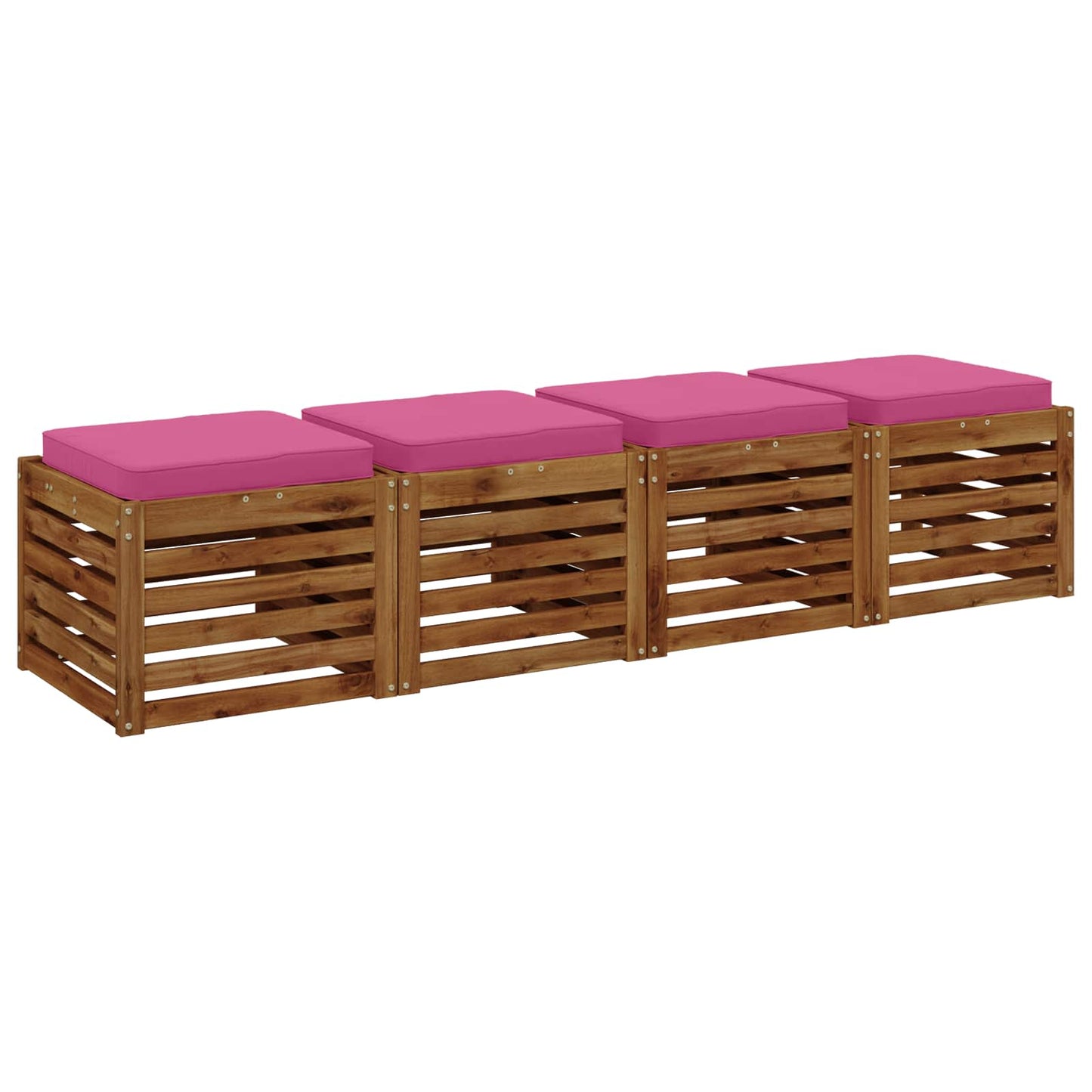 vidaXL 4-Piece Seat Cushions VUGHT 4 pcs 100% Polyester Pink