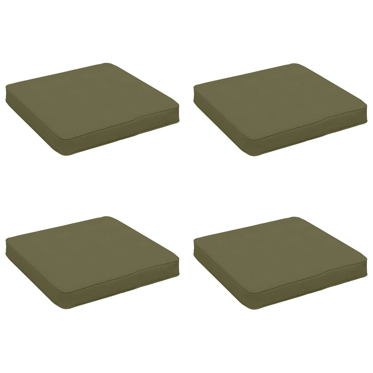 vidaXL 4-Piece Seat Cushions VUGHT 4 pcs 100% Polyester Olive Green
