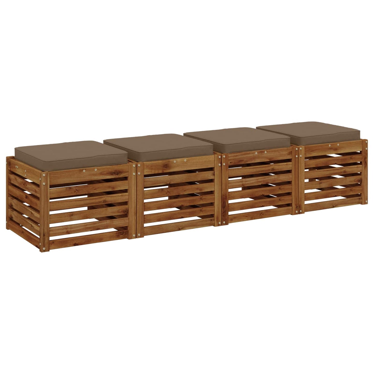 vidaXL 4-Piece Seat Cushions VUGHT 4 pcs 100% Polyester Taupe