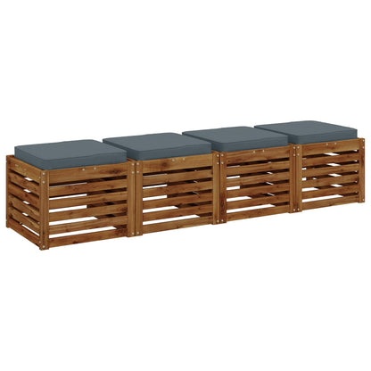 vidaXL 4-Piece Seat Cushions VUGHT 4 pcs 100% Polyester Blue